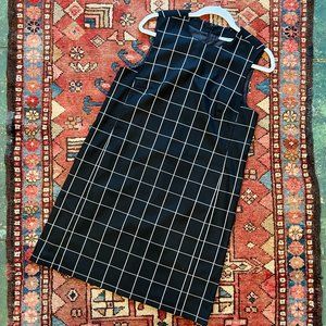 Halogen Black and White Grid Dress